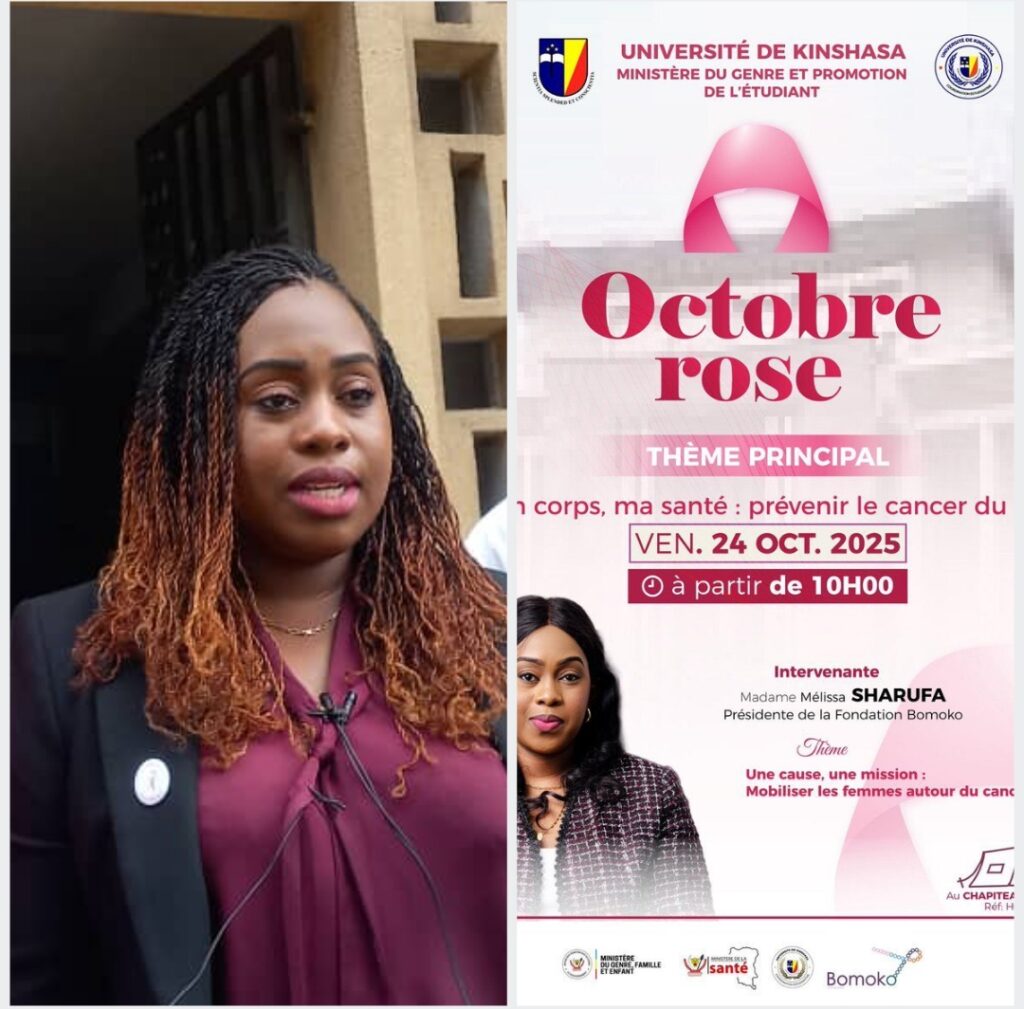 Octobre Rose : la fondation bomoko et L’Université de Kinshasa sensibilise sur la prévention du cancer du sein‎